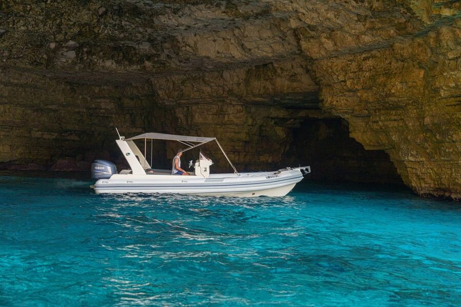 Blue Lagoon, Crystal Lagoon & Comino Caves Private Boat Tour - Saint Mary’s Tower, Santa Marija Bay, and Elephant Rock