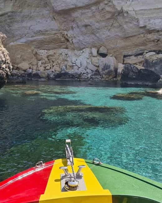 Blue Lagoon:Malta Crystal Lagoon, Comino,Private Speedboat - Santa Maria Caves by boat