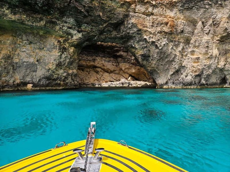 Blue Lagoon:Malta Crystal Lagoon, Comino,Private Speedboat - From Cirkewwa Cafe to the Blue Lagoon