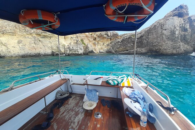 Boat Charters Blue lagoon, Crystal Lagoon, Comino, Malta 4hr trip - Five Santa Maria caves in ten minutes