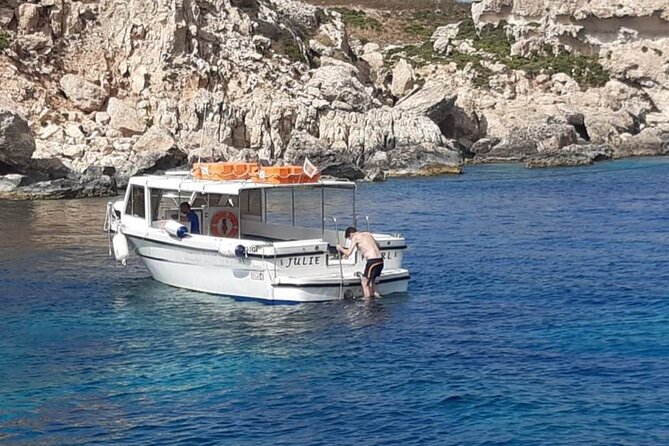Comino and Gozo Private Boat Tour : Julie Pearl Boat - Gozo’s south coast, from Tal-Halfa to Bemberin Gorge