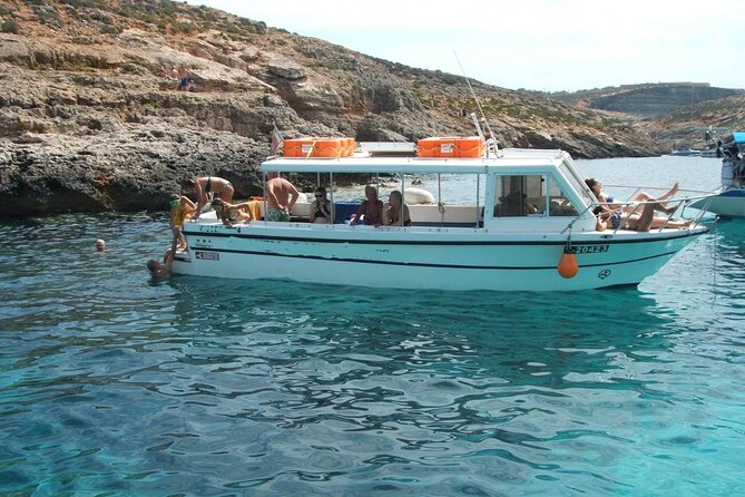 Comino and Gozo Private Boat Tour : Julie Pearl Boat - Elephant Rock and the Santa Maria Caves