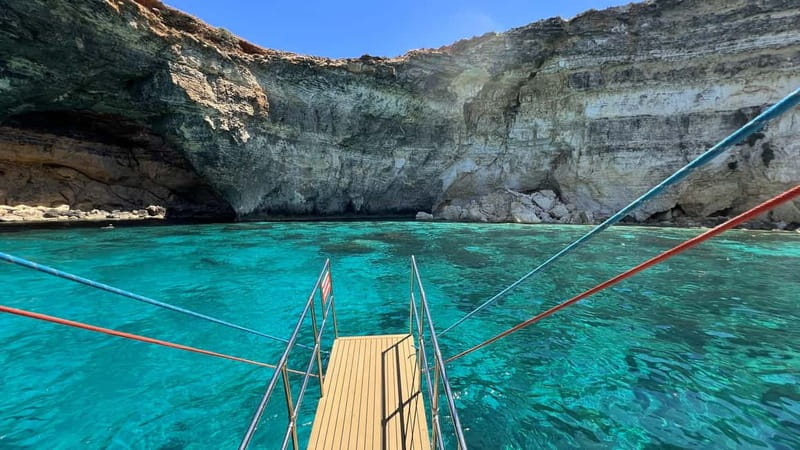 Comino Blue Lagoon & Crystal Lagoon - 3 Bay Cruise - Santa Maria Caves and the return ride