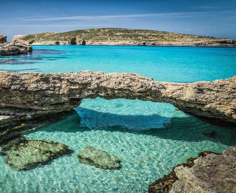 Comino & Gozo: Blue & Crystal Lagoons Cruise with Sea Caves - Crystal Lagoon is the first real water stop