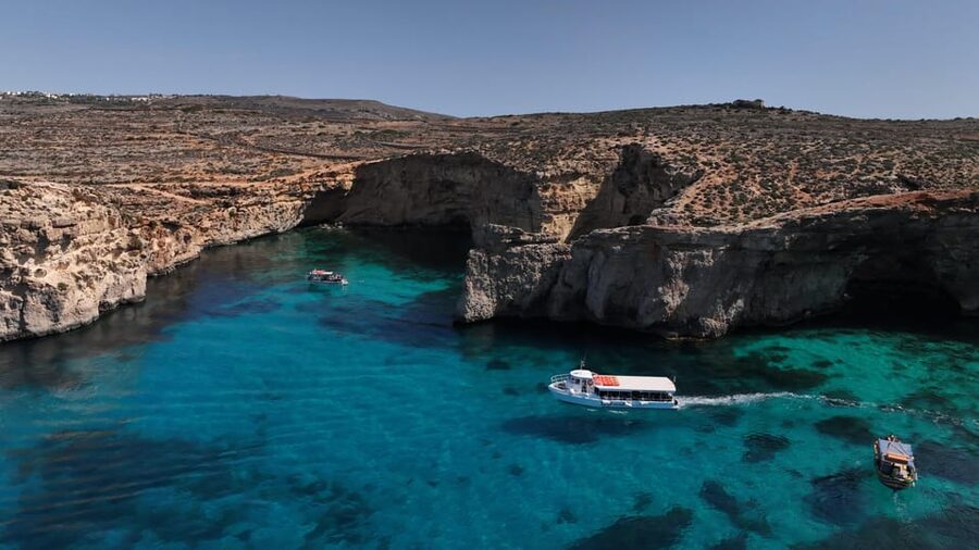 Ferry service to Blue Lagoon (opt. stop in Gozo)& Caves trip - The complimentary caves trip adds real value