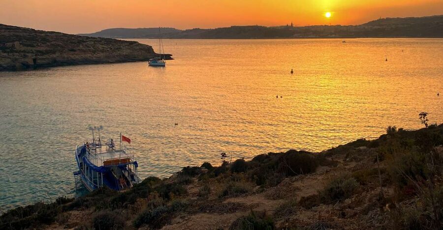 From Bugibba: Blue Lagoon Sunset Cruise - Boarding at Bugibba and the first hour at sea