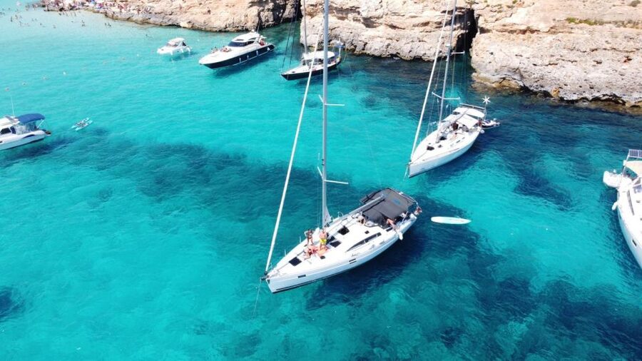 From Valletta: Full Day Private Charter on a Sailing Yacht - Crystal Lagoon for a quieter hour in the water