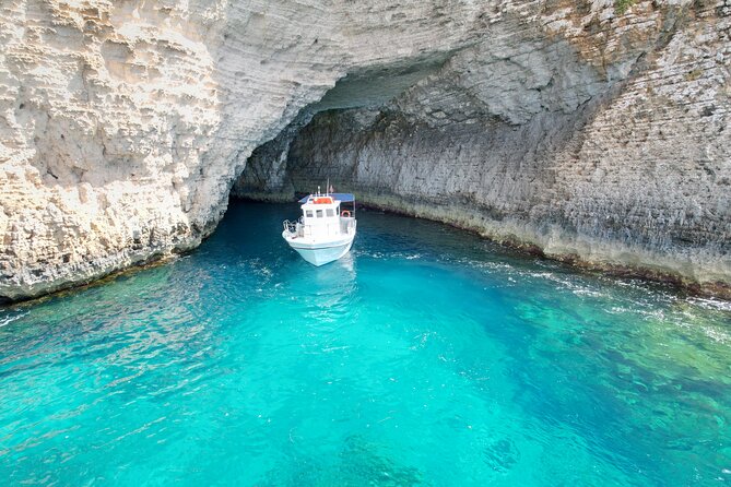 Half Day Blue Lagoon, Comino, Gozo and Malta Private Boat Trip - Santa Maria Caves are the most distinctive stop