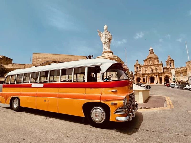 Malta: 5 hr Vintage Bus Tour - Mdina & Blue Grotto inc. food - Key points to know before booking