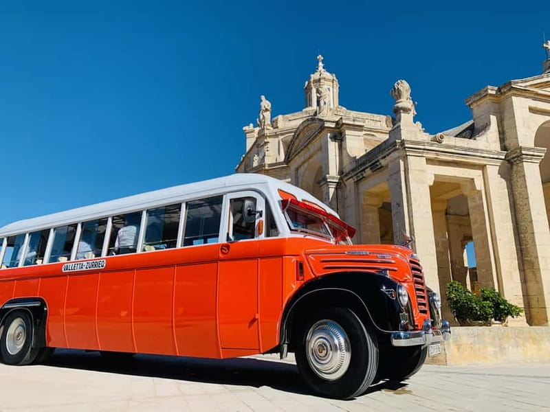 Malta: 5 hr Vintage Bus Tour - Mdina & Blue Grotto inc. food - Pickup areas, walking, and what to bring