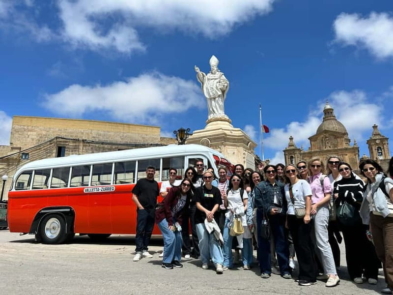 Malta: 5 hr Vintage Bus Tour - Mdina & Blue Grotto inc. food - Marsaxlokk: harbor views and a short wander