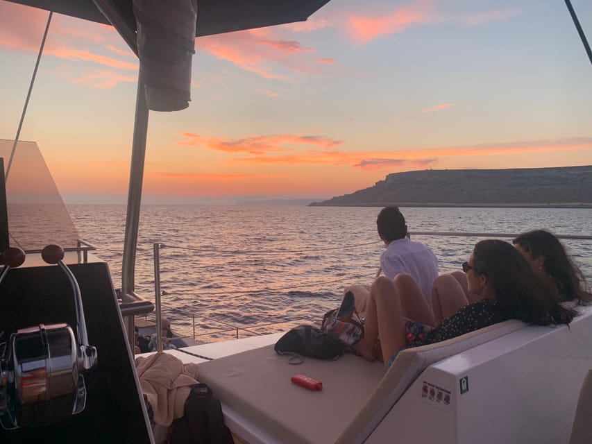 Malta: Blue Lagoon Evening Catamaran Cruise - From Bugibba Jetty to Malta’s open coast