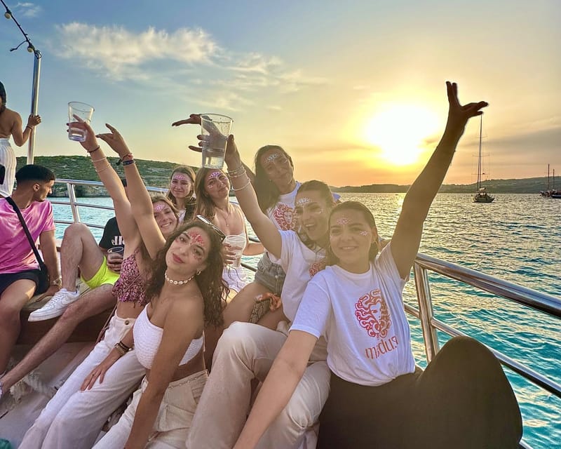 Malta: Boat Party to Blue Lagoon and Comino with Open Bar - Gozo by boat for about 20 minutes