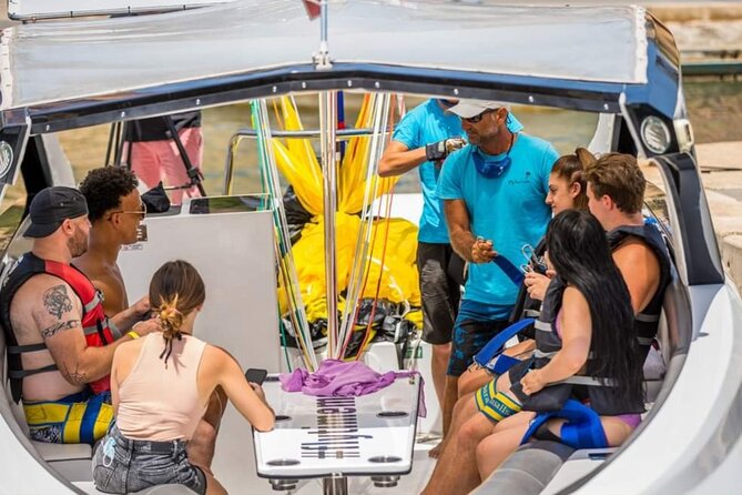 MALTA - Go & Fun Parasailing Free Photos & Videos - Getting ready on the boat