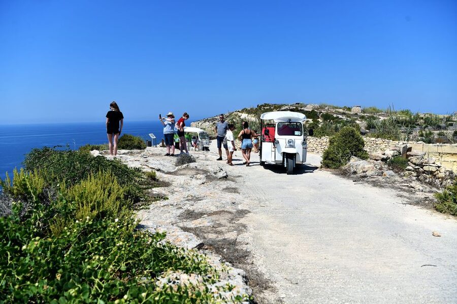 Malta: Gozo and Comino Sunset Tour w/ Blue Lagoon & Transfer - Crossing to Gozo for a tuk-tuk tour