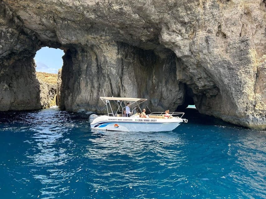Malta:Gozo,Comino,Crystal/BlueLagoon&Caves Private Boat trip - Crystal Lagoon for clearer snorkeling