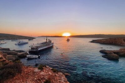 Malta Sunset Boat Tour: Bugibba to Comino Blue Lagoon Cruise