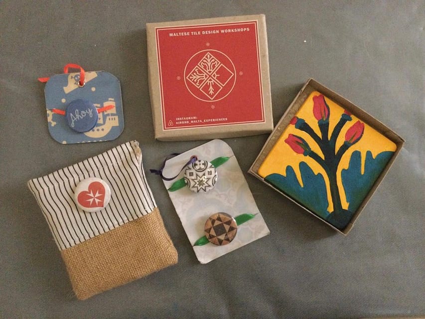 Maltese Tile - Souvenir painting workshop with local - Making the white cement tile