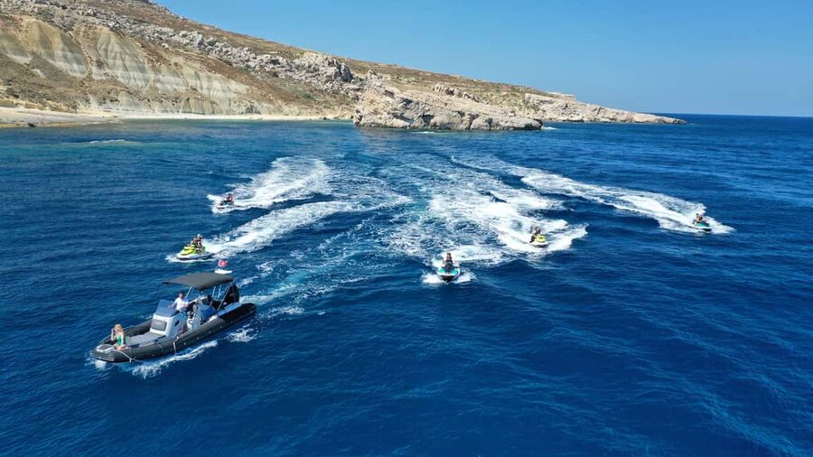 Mellieha: Comino and Blue Lagoon Jet Ski Safari Tour at 3 PM - From St. Mary Battery to Comino Arch