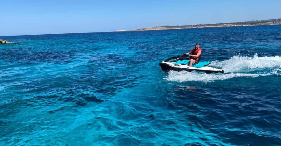 Mellieha: Jet Ski Rental with Safety Boat - The ride from Mellieha to the open water