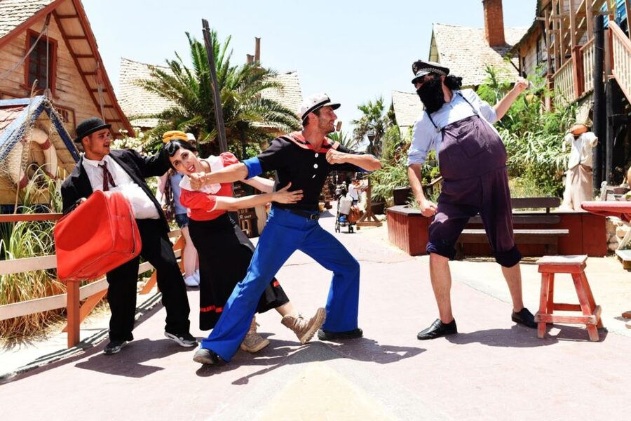 Mellieha: Popeye Village with Optional Private Transfers - Anchor Bay Lido and summer swimming