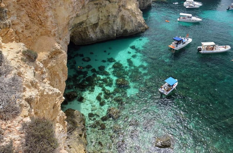 Mellieha: Round Comino, Blue Lagoon & Gozo Cruise with Water - Finding La Laguna at Marfa Jetty