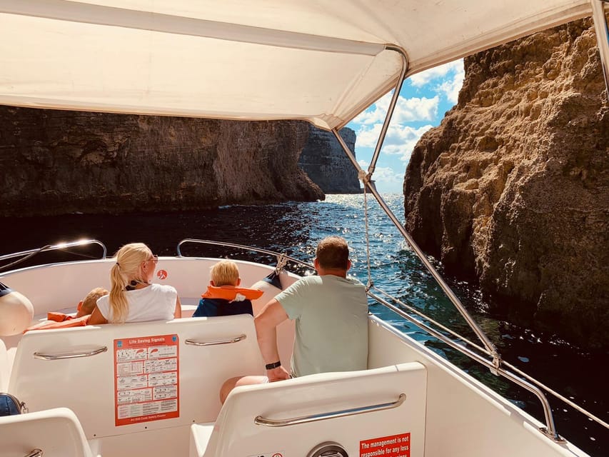 Mellieha: Speedboat Trip Round Comino Caves 2h @ Blue Lagoon - St. Mary Battery Arch and the Santa Maria Caves