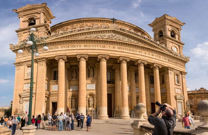 Mosta: City Highlights Tour with Buffet Lunch - Inside the World War II air-raid shelter