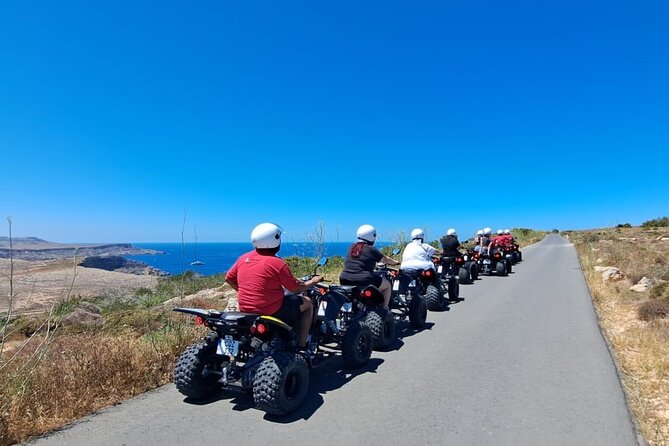 North Malta Quad Bike Tour with Land or Sea Views and Swimming - Road safety and guide support