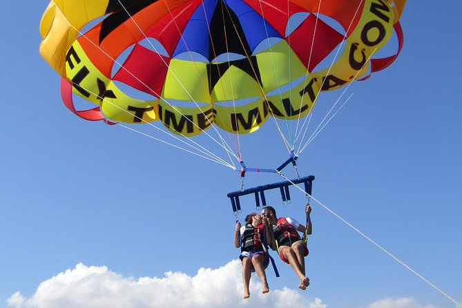 Parasailing Malta - Rising above Saint Julian’s Tower
