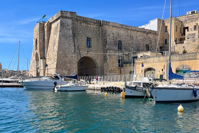 Private Harbor Cruise - Marsamxett & Grand Harbor Valletta - Fort St. Angelo and Bighi Hospital from the water