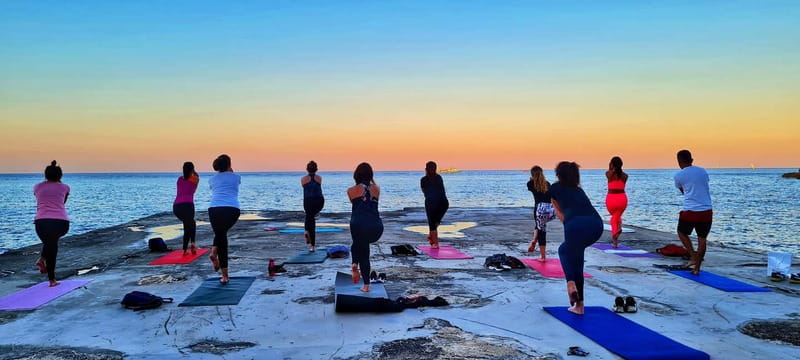 Sliema: Beach Yoga Class with Swimming - The sea swim after yoga
