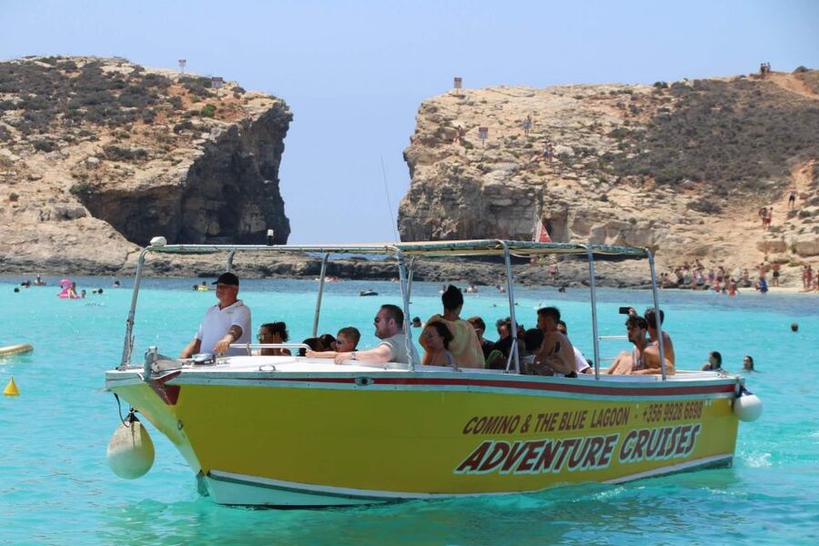 Sliema: Boat Trip to Comino Blue Lagoon, Gozo, and Caves - Comino Blue Lagoon and the Island Stop