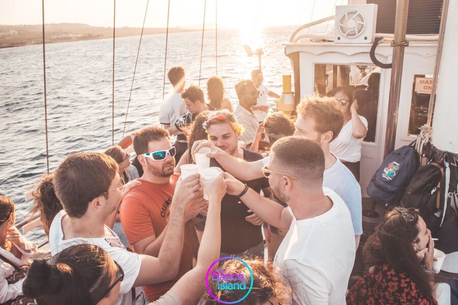 Sliema: Sailboat Party with an Open Bar, Food, and Swimming - The swim stop and jump from the boat