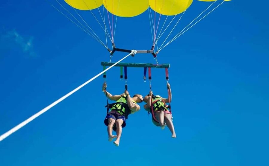 St. Julian's: Parasailing Flight with Photos and Videos - A view that connects St. Julian’s, Sliema, and Valletta
