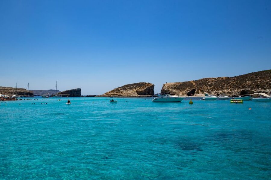 St Paul's Bay: Comino, Blue Lagoon, Gozo, & Caves Boat Tour - Blue Lagoon: beautiful, busy, and worth the stop